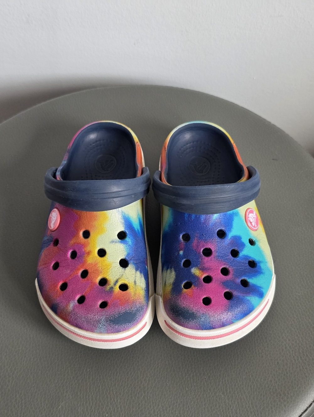 Crocs Kids Tie Dye Clogs Size C10 C11 Multicolor Slip On Sandals